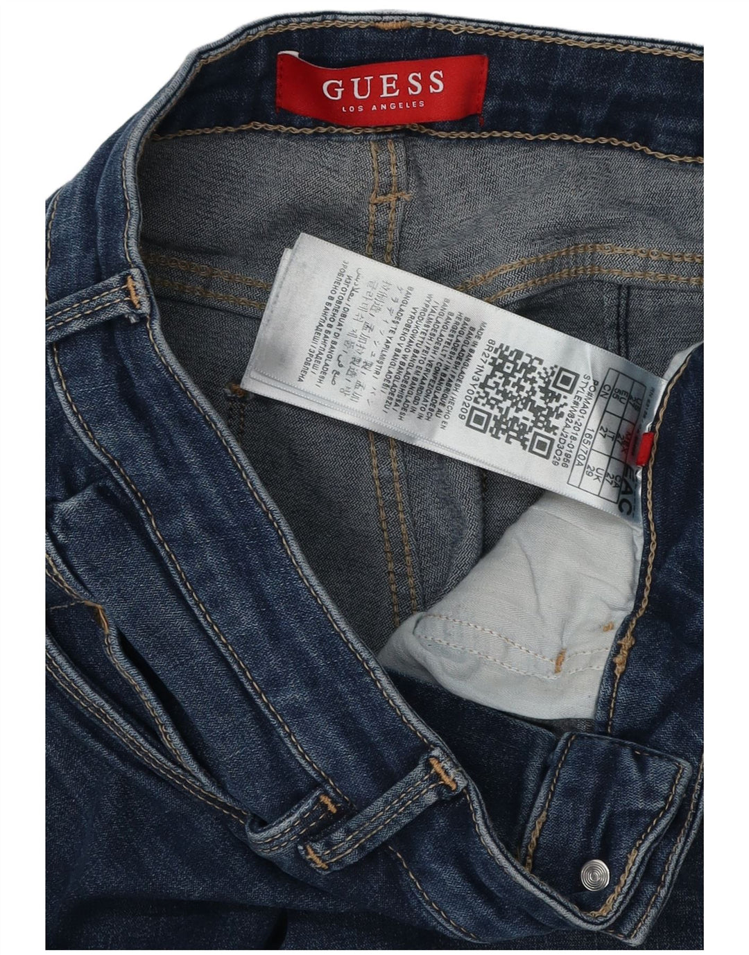 Blugi skinny pentru femei GUESS W29 L28 bumbac bleumarin