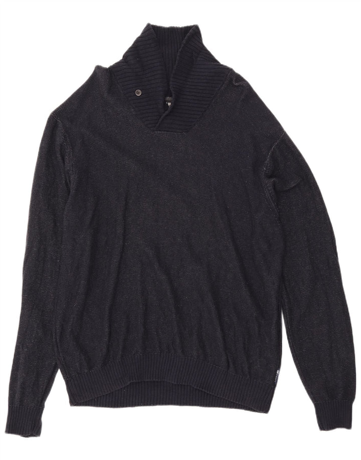 Pulover pentru bărbați CHAPS, cu gât șal, XL, bleumarin, pete