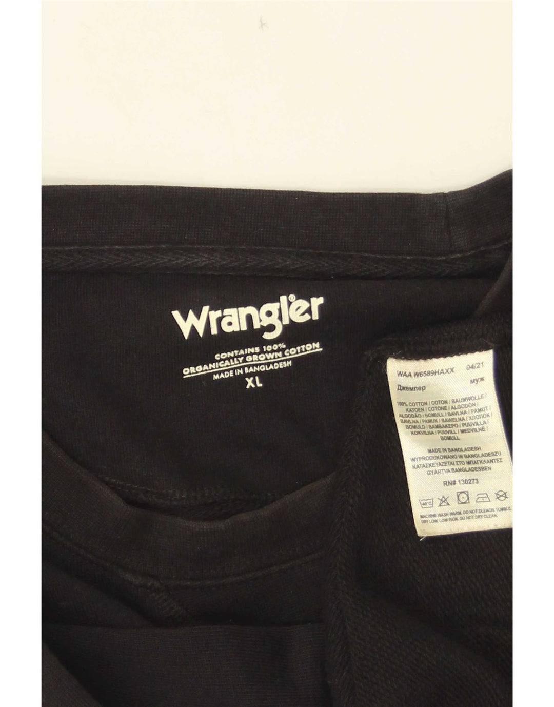Hanorac pentru bărbați Wrangler Jumper XL bumbac negru