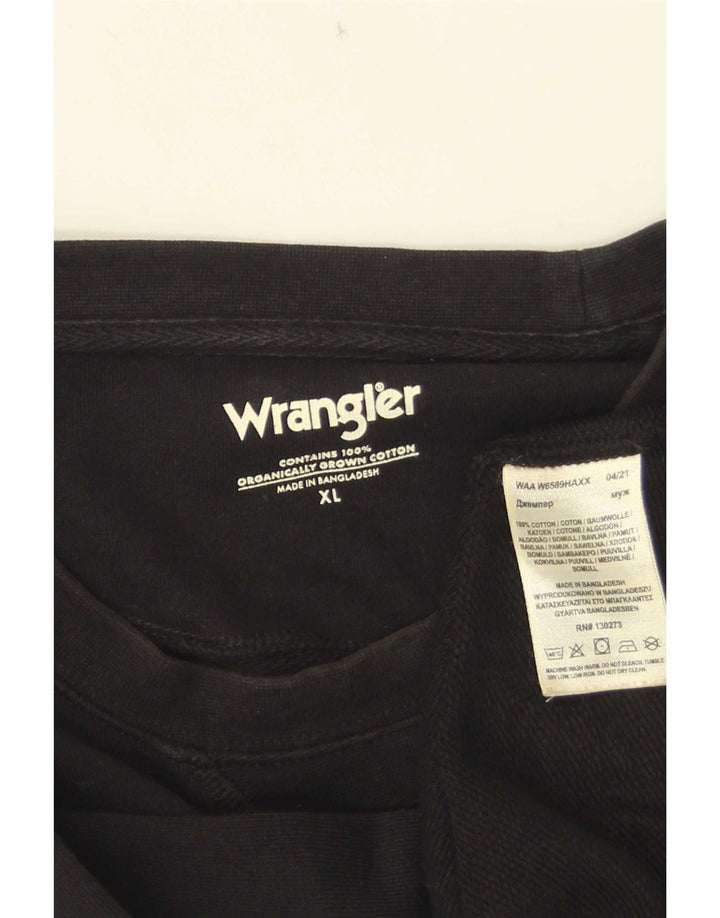 Hanorac pentru bărbați Wrangler Jumper XL bumbac negru