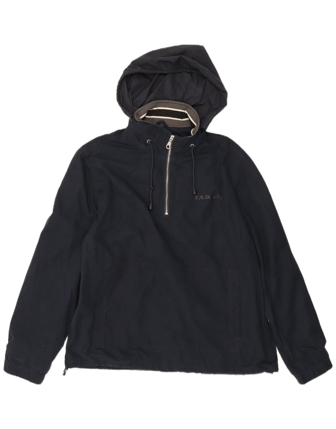 Jachetă Anorak cu glugă pentru bărbați Farah UK 40 Poliester mare bleumarin