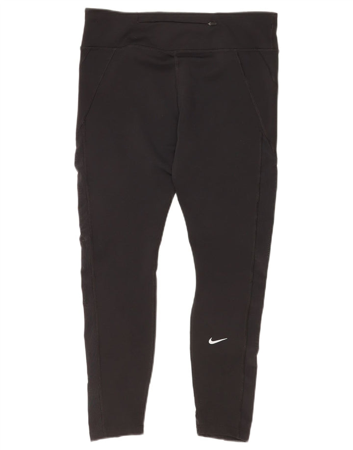 Leggings Dri Fit Nike pentru femei, mari, negru, poliester