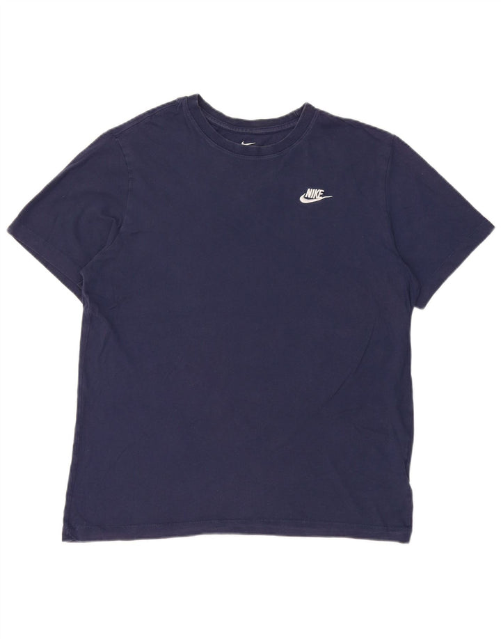 Tricou pentru bărbați Nike Top mediu din bumbac bleumarin