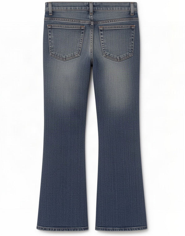 Gap Blugi evazați pentru femei UK 4 XS W27 L29 Blue Bumbac