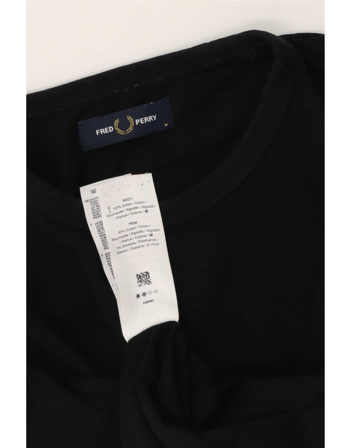 Fred Perry Tricou Bărbați Top Mediu Negru Bumbac