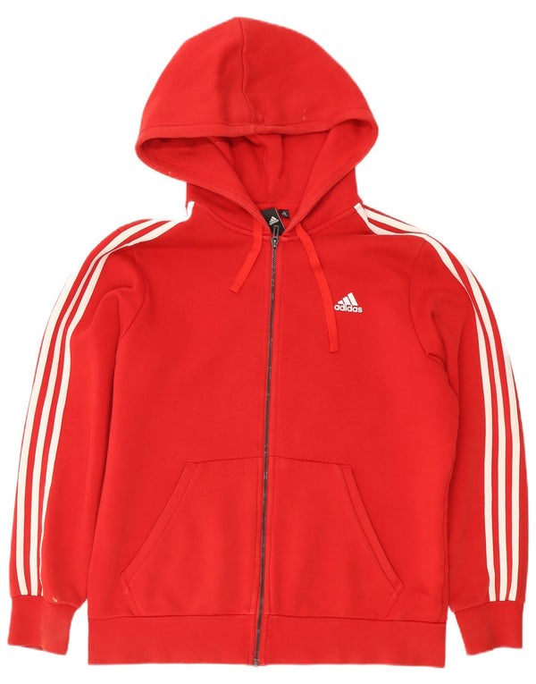 Pulover Adidas pentru bărbați, cu fermoar, XL, bumbac roșu