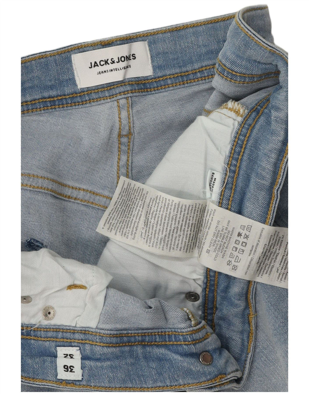 Blugi Jack & Jones GLENN Slim pentru bărbați W36 L32 Bumbac albastru