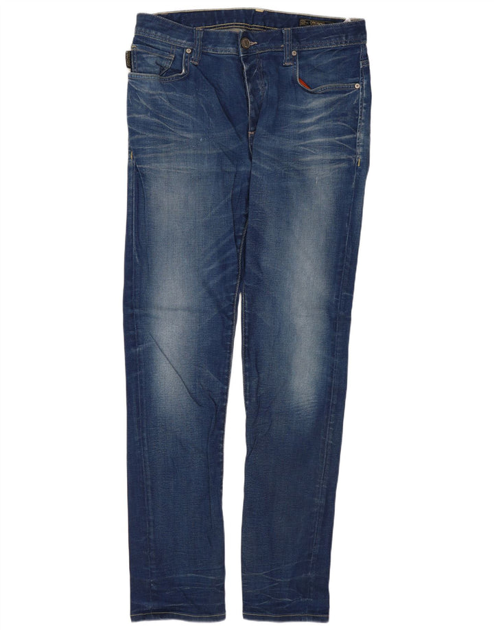 JACK & JONES Blugi slim pentru bărbați W32 L32 Bumbac albastru