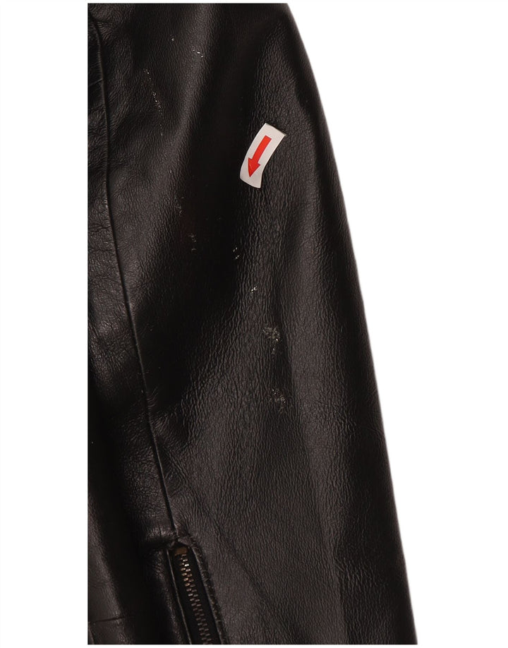 Jachetă Bomber Crop din piele Privilegi pentru femei IT 44 Medium Black Leather