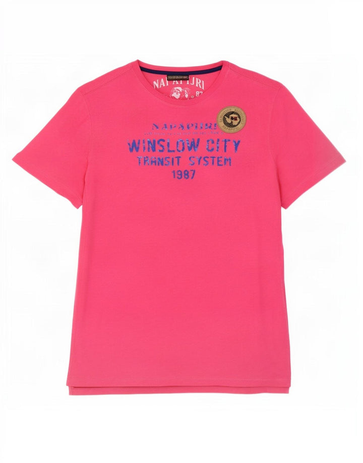 Tricou grafic pentru bărbați Napapijri Top mare roz