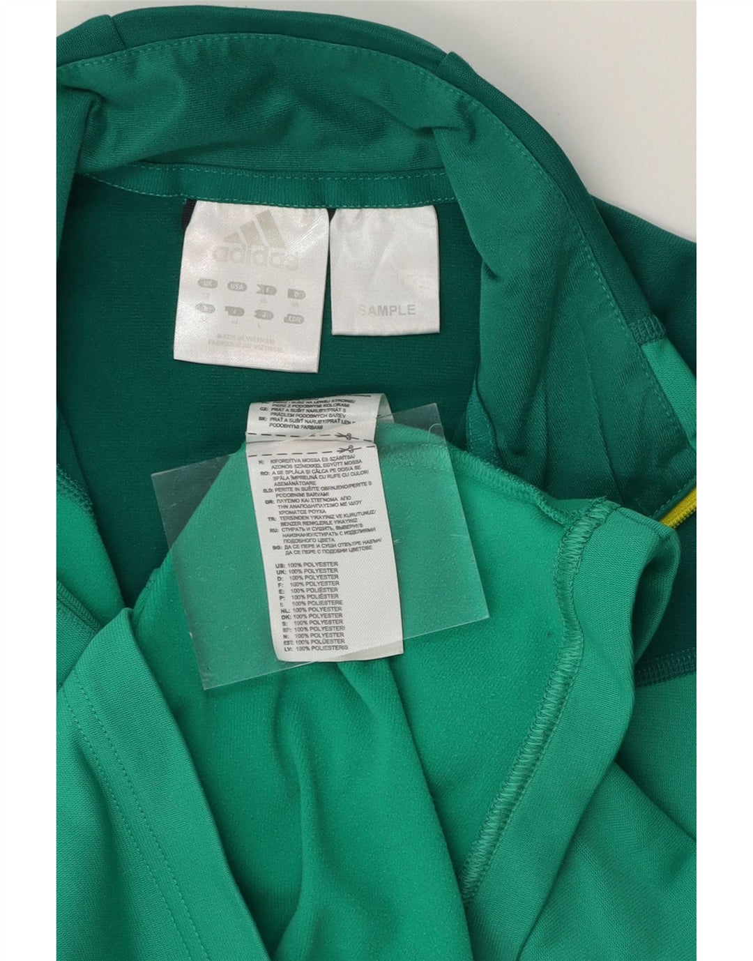 ADIDAS Womens Pullover Tracksuit Top UK 12 Medium Green Colourblock Vintage Adidas and Second-Hand Adidas from Messina Hembry 