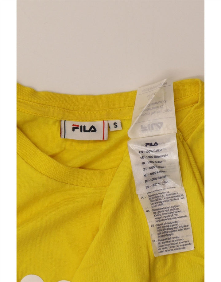 Tricou grafic Fila pentru bărbați Top mic galben bumbac