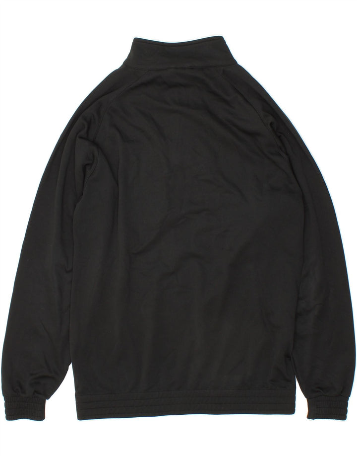 UMBRO Mens Zip Neck Sweatshirt Jumper XS Black Polyester Vintage Umbro and Second-Hand Umbro from Messina Hembry 