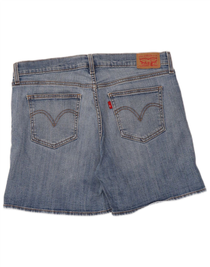 Pantaloni scurți din blugi pentru femei LEVI'S W31, bumbac albastru mediu