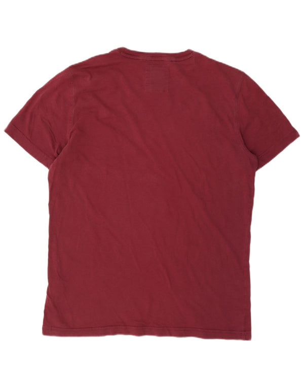 Crew Clothing Mens T-Shirt Top Medium Maroon Cotton