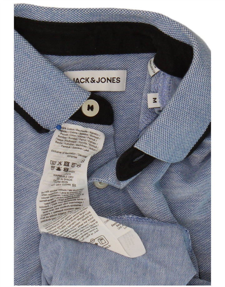 Tricou polo Jack & Jones pentru bărbați, bumbac albastru mediu