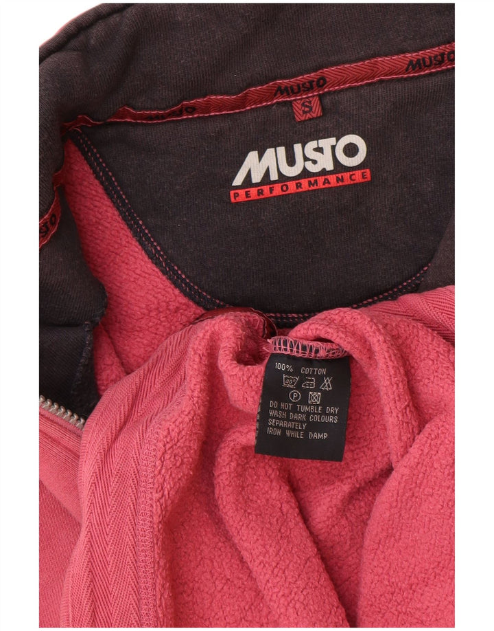 Hanorac pentru bărbați Musto Performance, cu fermoar și gât, Jumper mic, roz, bumbac