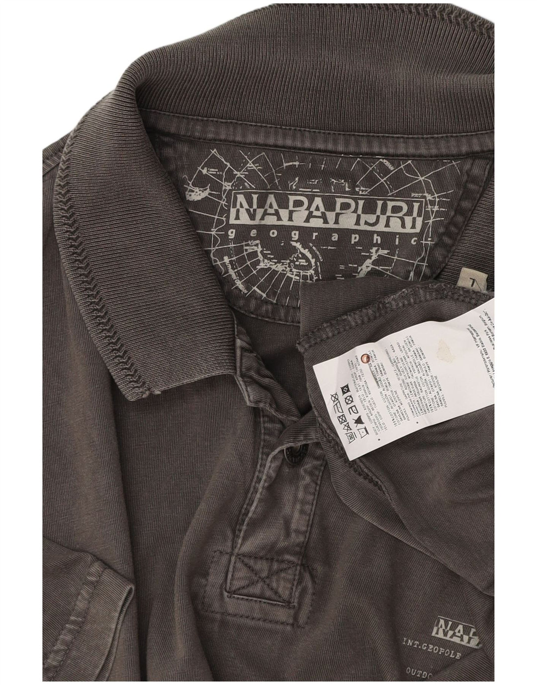 Tricou polo pentru bărbați NAPAPIJRI, bumbac gri mare