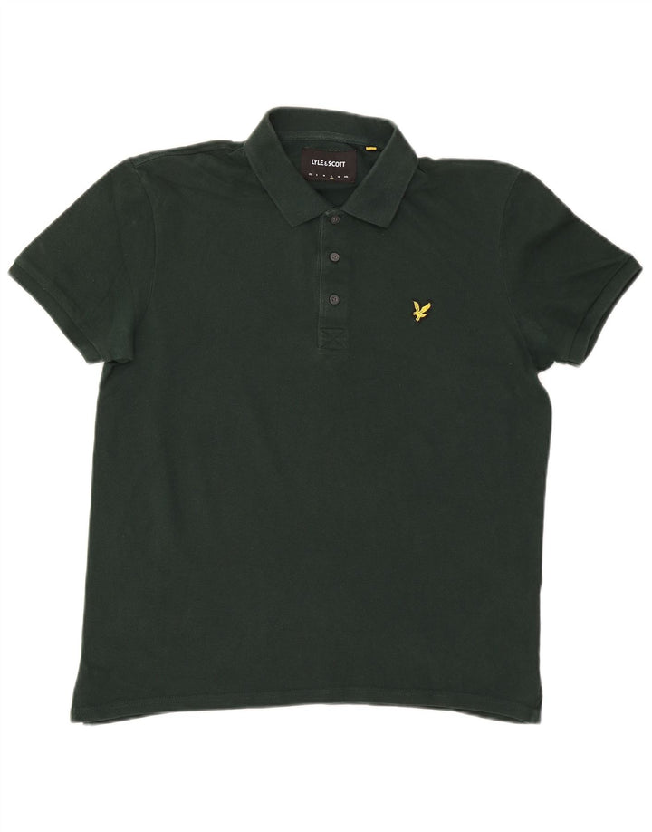 Tricou polo pentru bărbați Lyle & Scott, bumbac verde mare