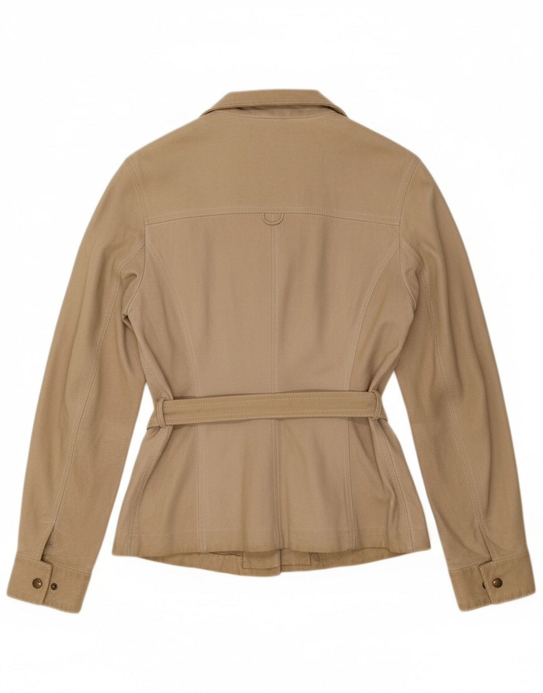 ALYSI Womens Suede Jacket IT 44 Medium Beige Leather