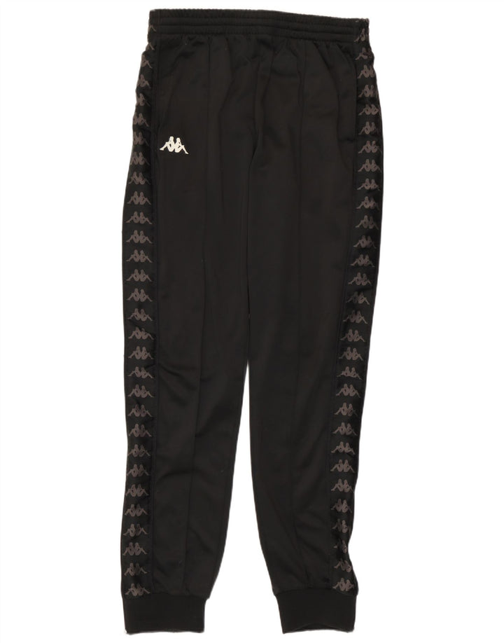 Pantaloni de trening pentru bărbați cu grafică Kappa Pantaloni de jogging mediu negru