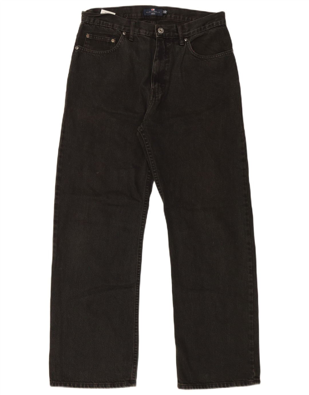 Blugi drepți pentru bărbați Marks & Spencer Blue Harbour W32 L29 bumbac negru