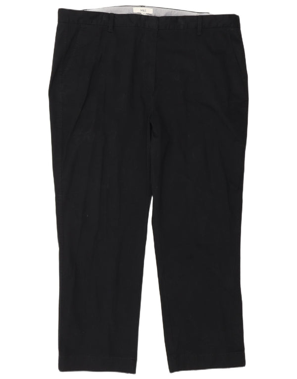 Pantaloni chino drepti pentru femei Marks & Spencer UK 22 3XL W44 L30 Negru