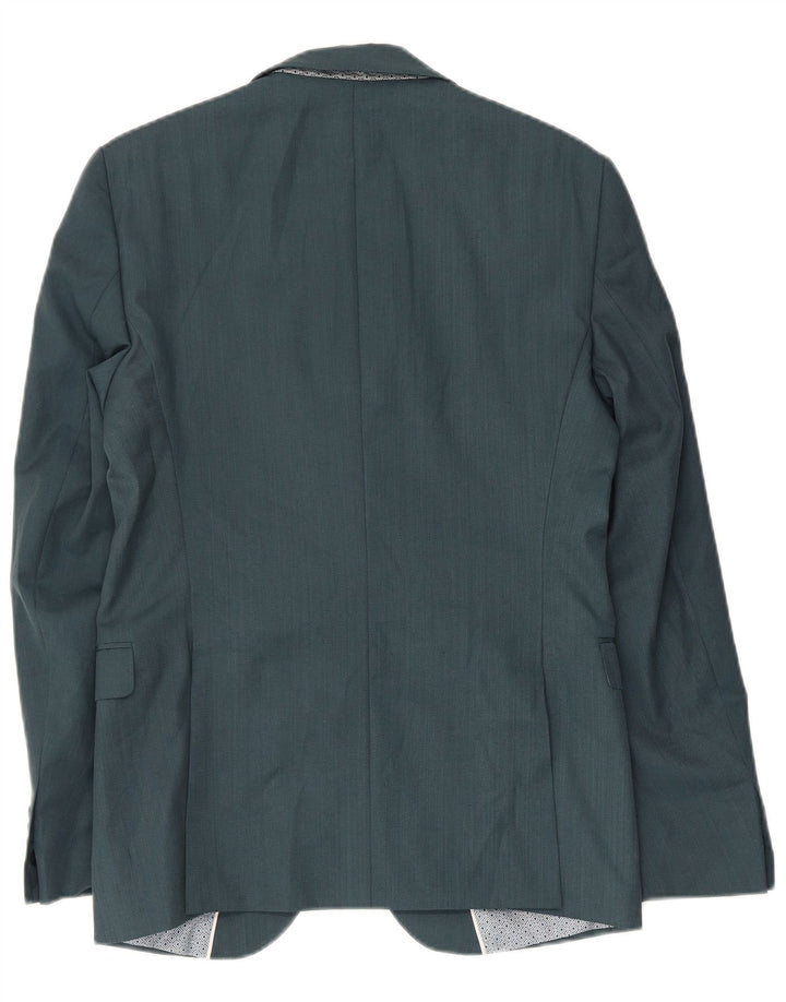 Sacou blazer pentru bărbați Zara, cu 2 nasturi, UK 36, verde mic