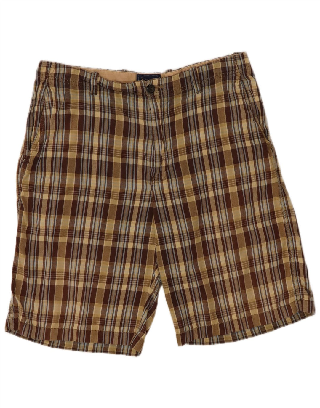 Pantaloni scurți chino pentru bărbați Izod W36, bumbac cu check verde mare