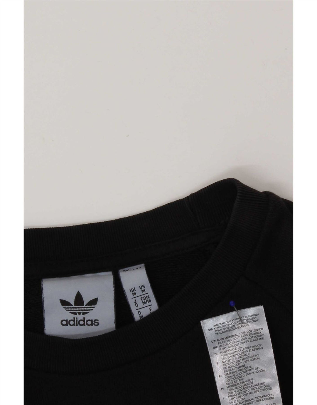 Pulover Adidas pentru bărbați, bumbac mediu negru