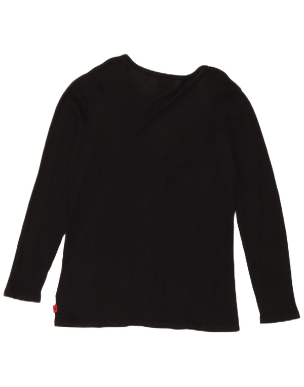 Pulover cardigan Kappa pentru femei UK 14 Lână neagră mare
