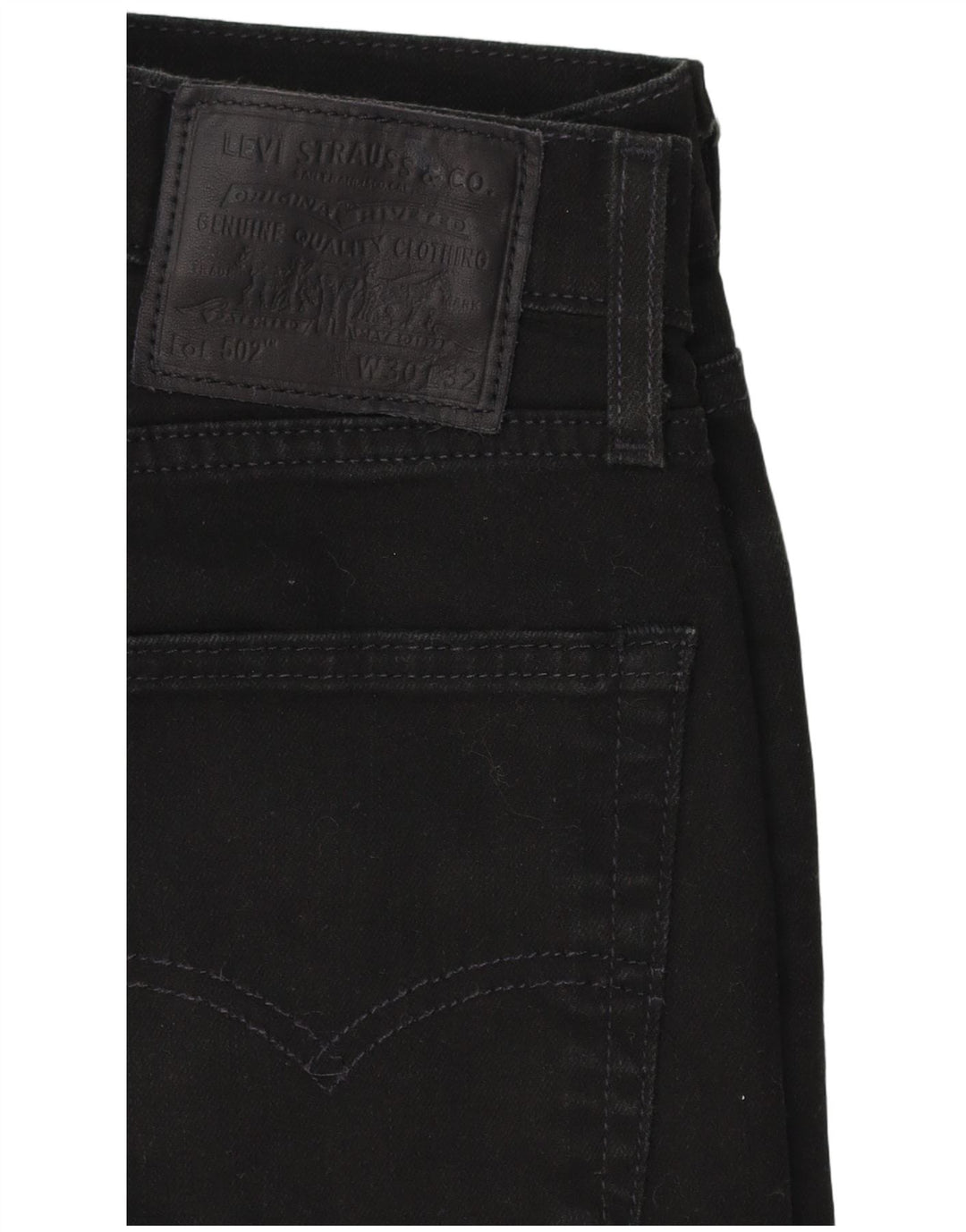Blugi conici pentru bărbați Levi's 502 W30 L29 bumbac negru