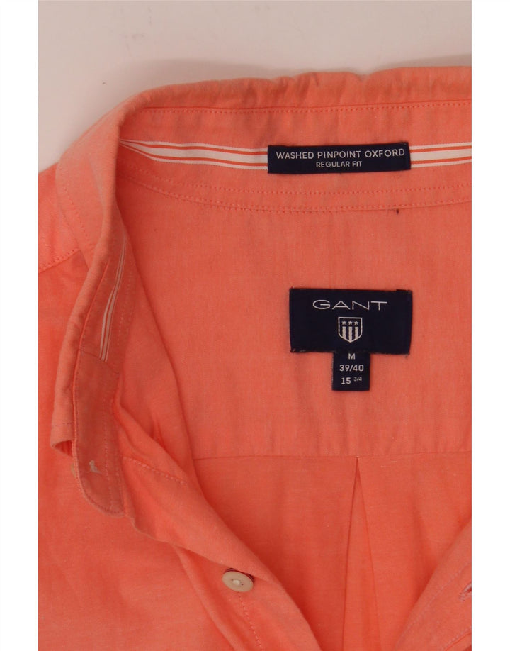 GANT Mens Regular Fit Shirt Size 15 39/40 Medium Orange Cotton Vintage Gant and Second-Hand Gant from Messina Hembry 