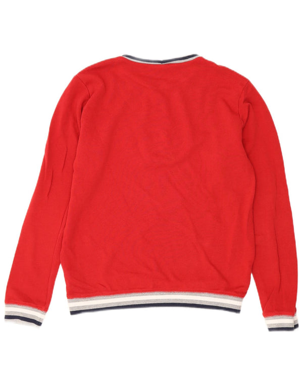 Pulover Benetton pentru băieți, cu grafică, cu decolteu, 11-12 ani, 2XL, cu dungi roșii