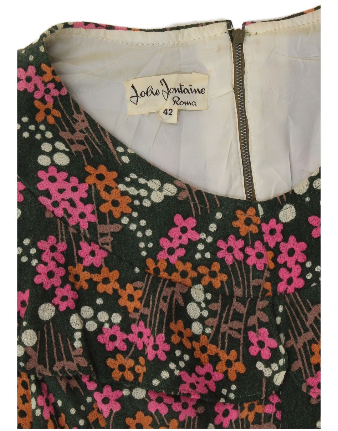 Rochie Maxi Vintage pentru Damă IT 42 Medium Green Floral