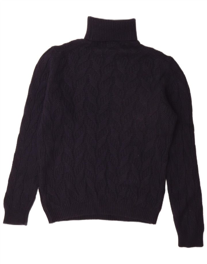 Massimo Dutti Pulover pentru bărbați cu gât rulat, mare, lână bleumarin
