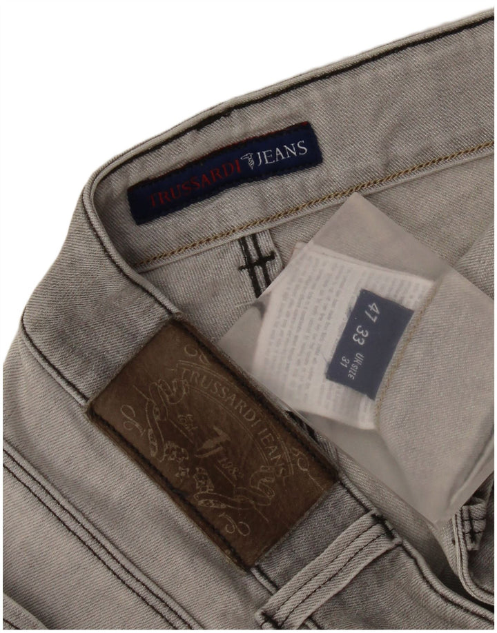 Trussardi blugi slim pentru bărbați W31 L33 bumbac gri