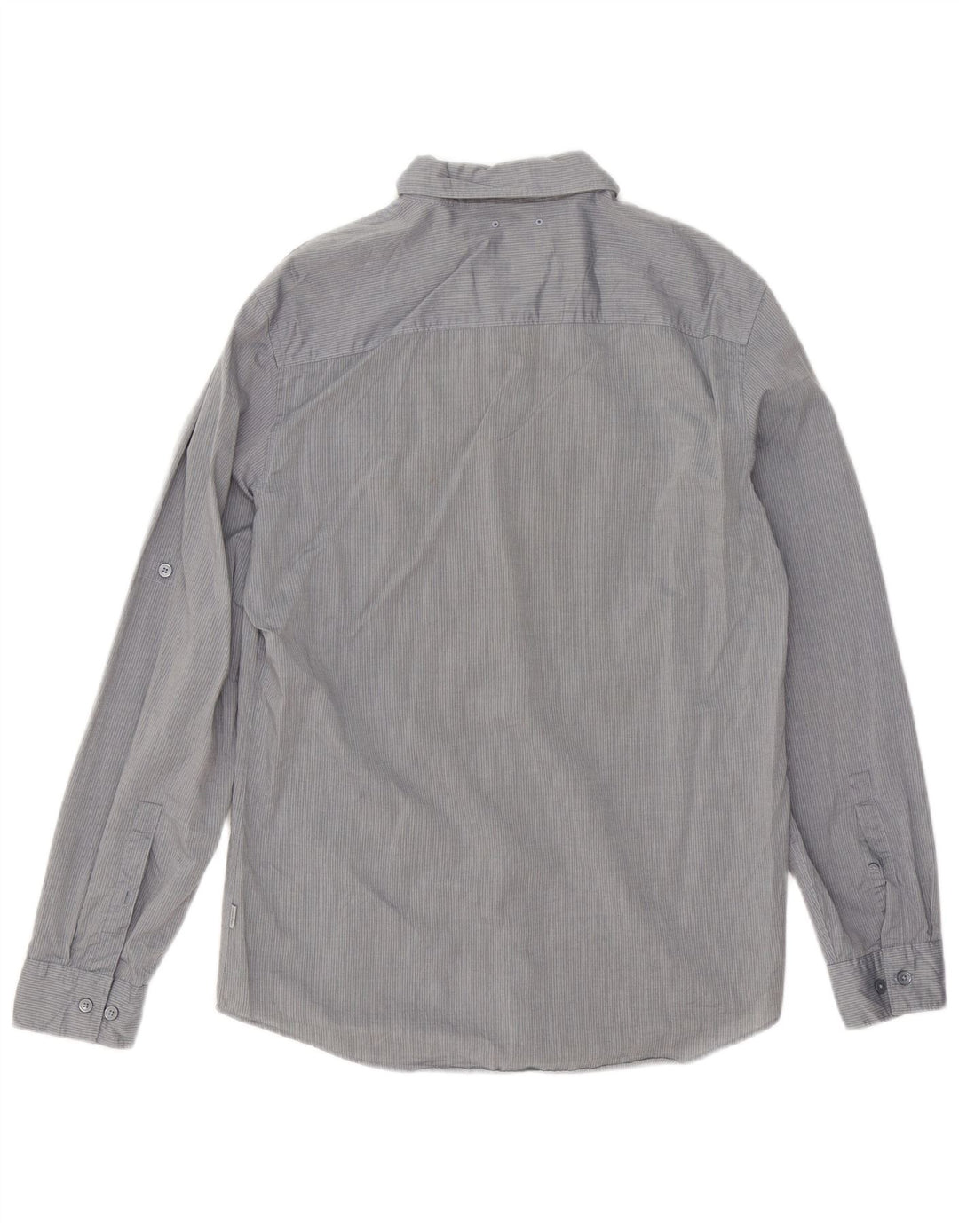 Cămașă pentru bărbați Calvin Klein Slim Fit, bumbac cu dungi gri mediu