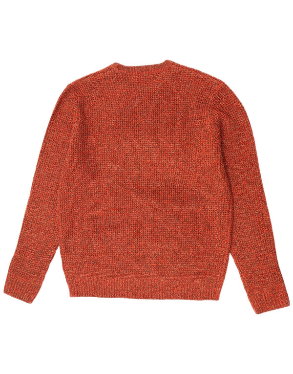 Pulover pentru bărbați Marks & Spencer, cu gât roșu, XL, portocaliu cu pete acrilice