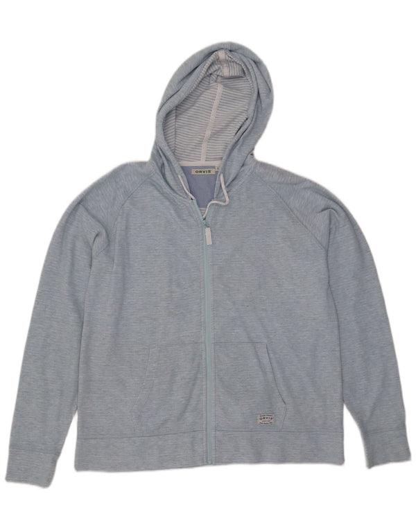 Pulover Orvis pentru femei, cu fermoar, UK 16, mare, bumbac cu pete albastre