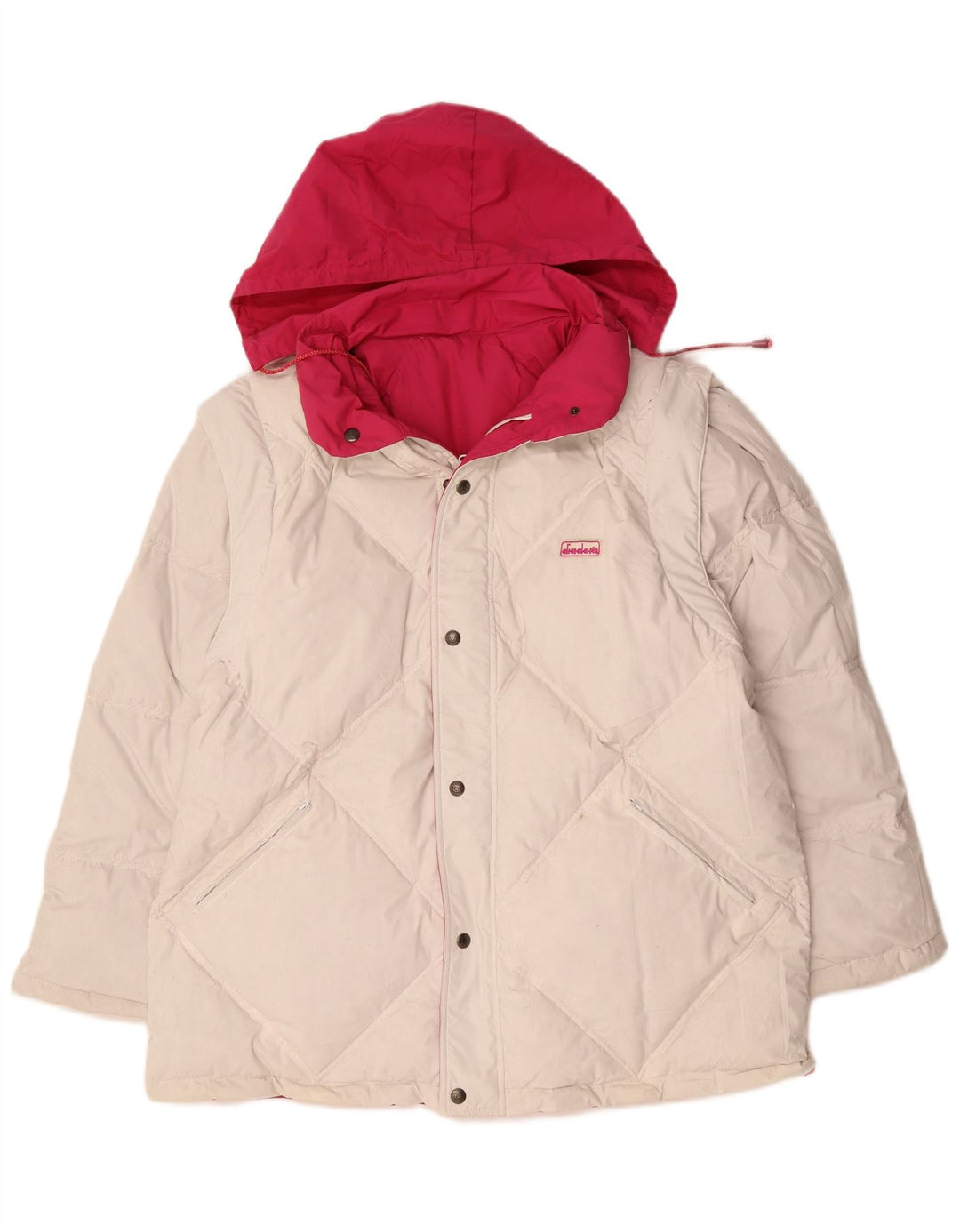 Jachetă căptușită reversibilă cu glugă pentru bărbați Diadora UK 40 Poliester roz mare