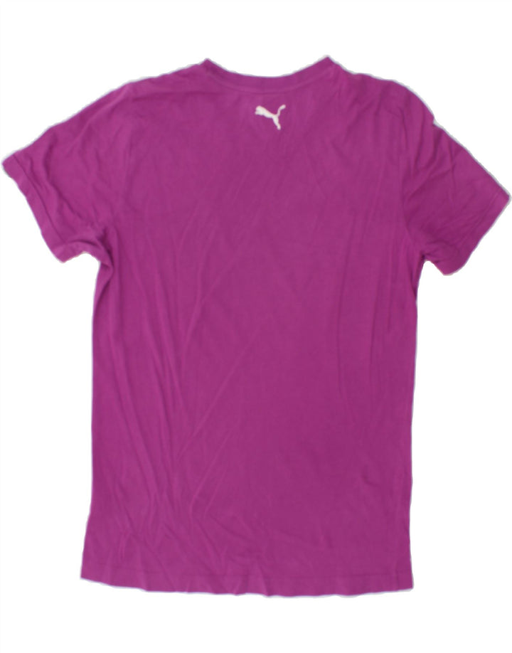 PUMA Mens Graphic T-Shirt Top Small Purple Vintage Puma and Second-Hand Puma from Messina Hembry 