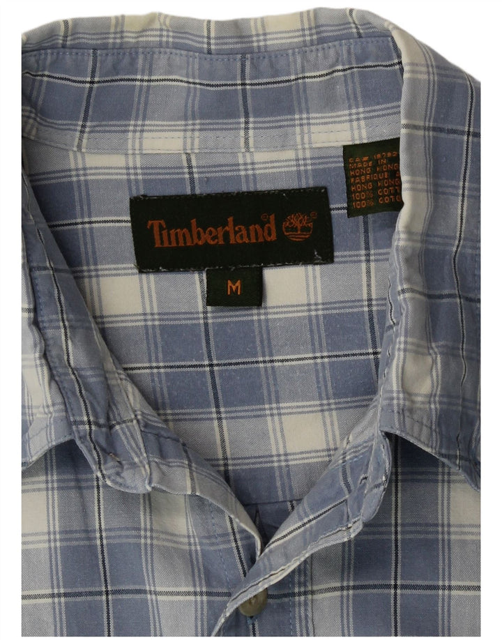 Cămașă pentru bărbați Timberland, bumbac cu carouri albastru mediu