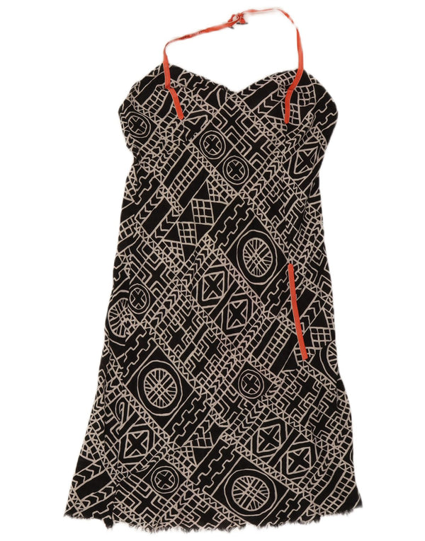 Rochie de damă Diesel Halter UK 12 Medium Negru Geometric Bumbac