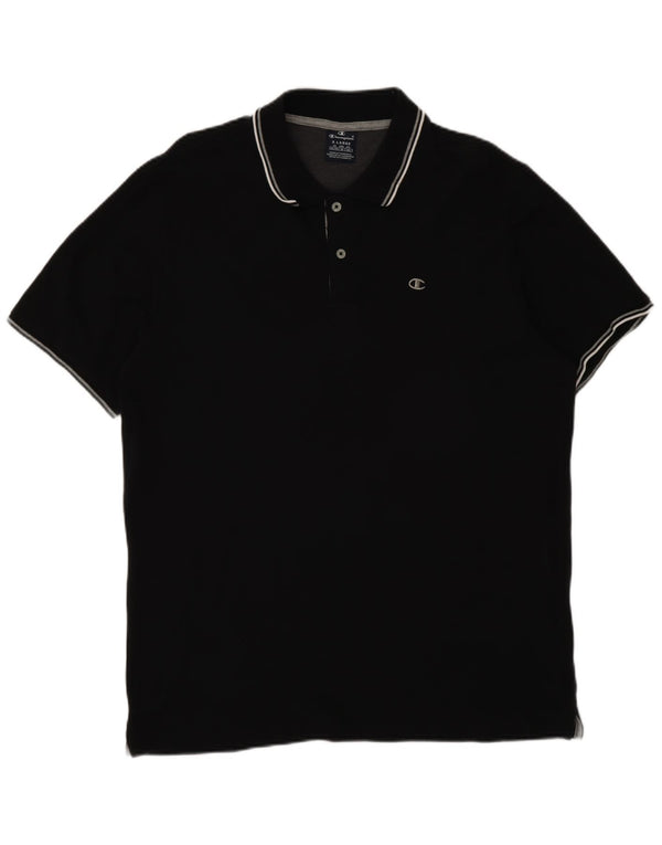 Tricou polo pentru bărbați Champion XL, bumbac negru