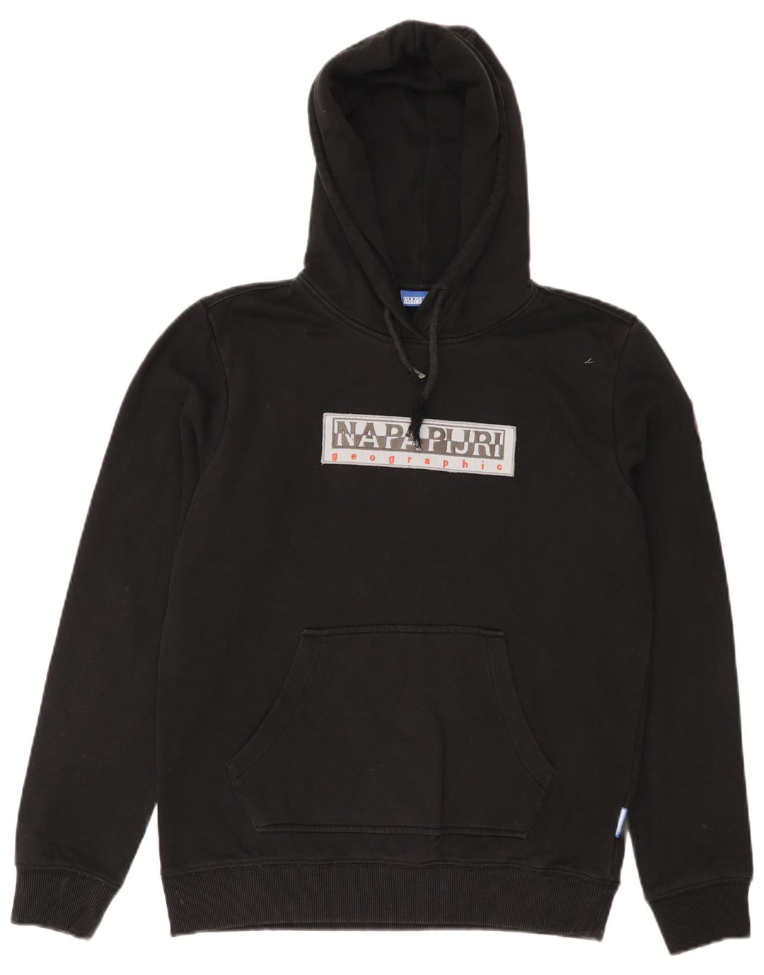 Pulover NAPAPIJRI Geographic Graphic pentru bărbați, bumbac mic, negru