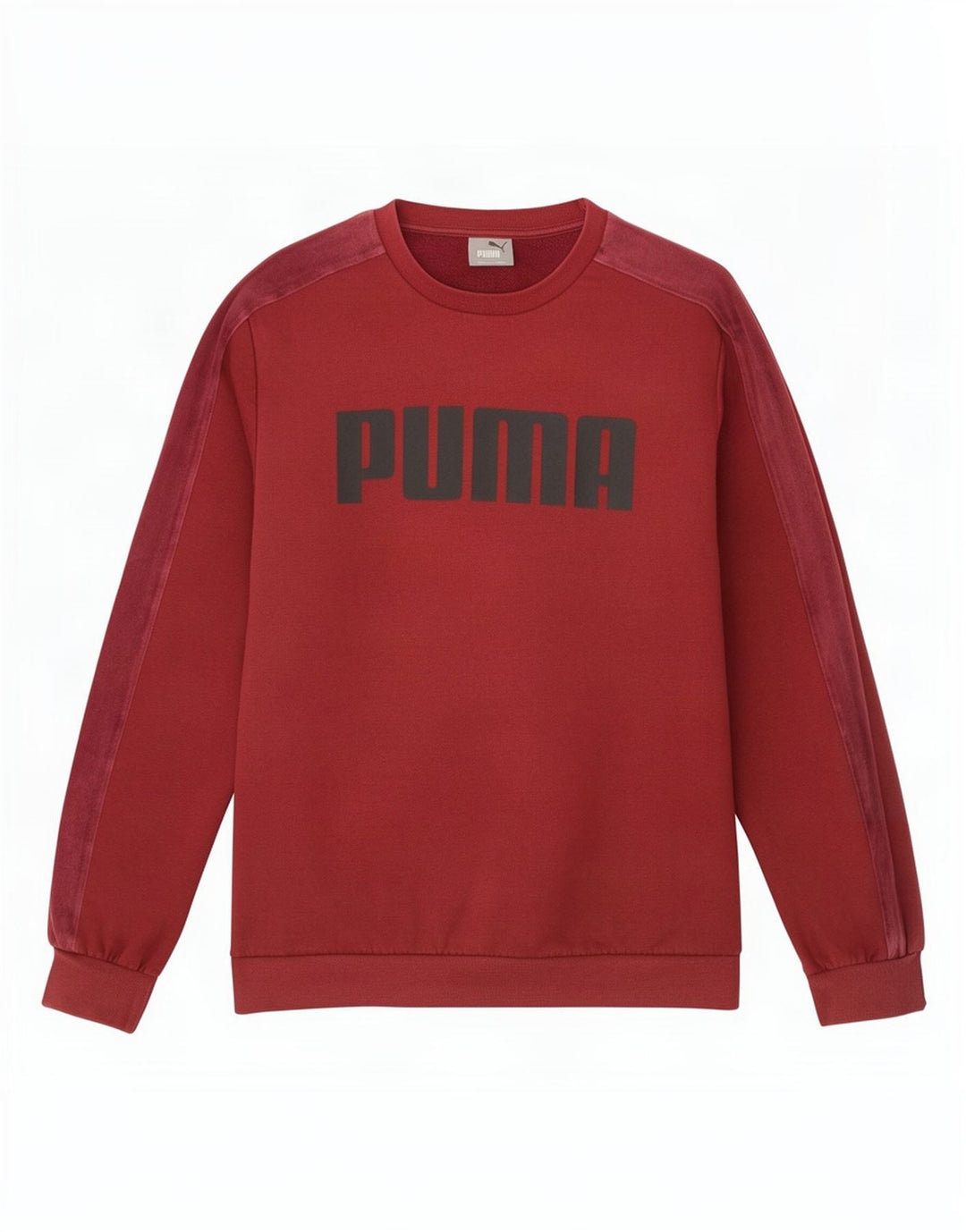 Pulover grafic pentru bărbați Puma, bumbac mediu burgundă