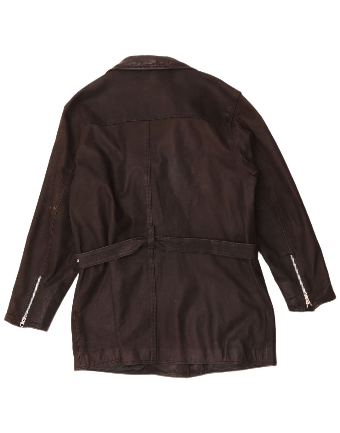 Jachetă de piele vintage pentru femei UK 20 2XL maro