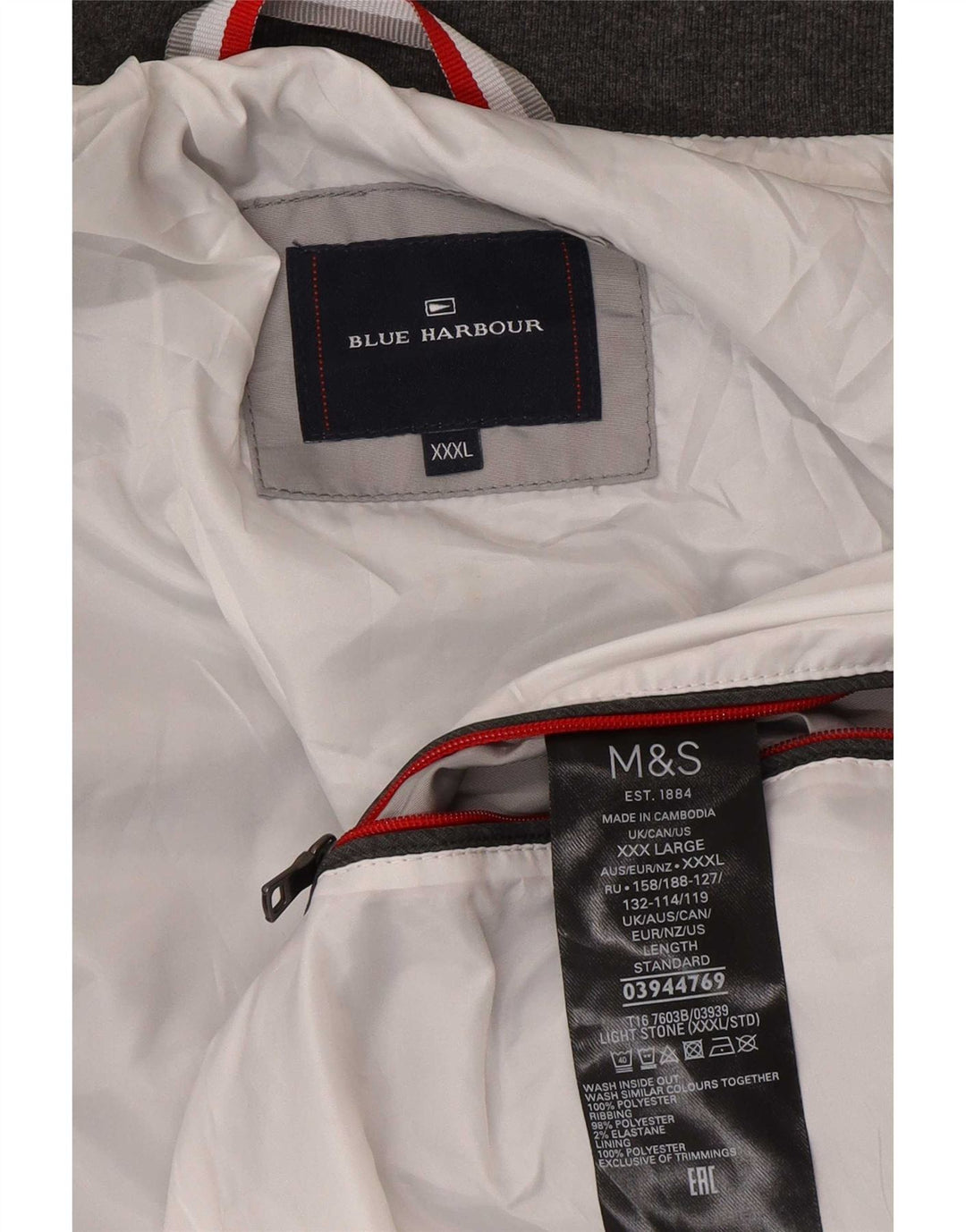 Geacă pentru bărbați Marks & Spencer, Blue Harbour, poliester gri 3XL