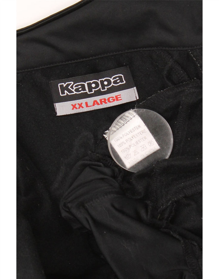 Jachetă de trening grafică pentru bărbați Kappa, poliester negru 2XL